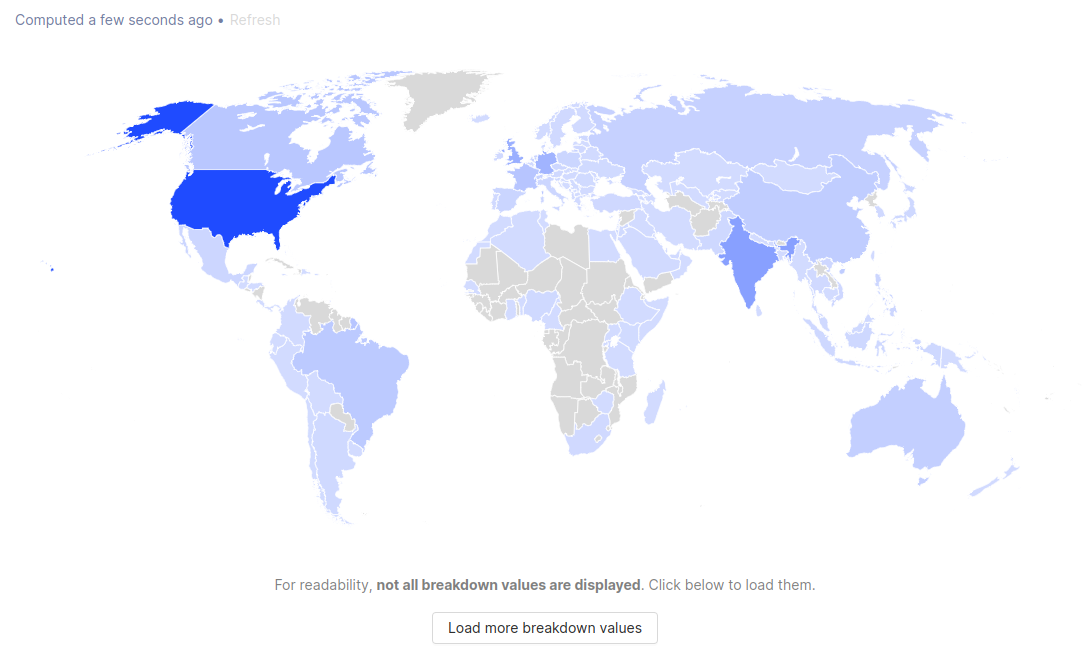 world map chart